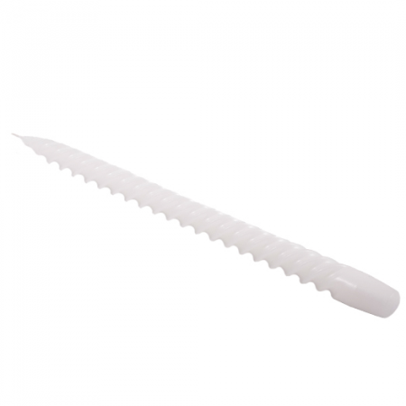 Snurrat stearinljus vitt