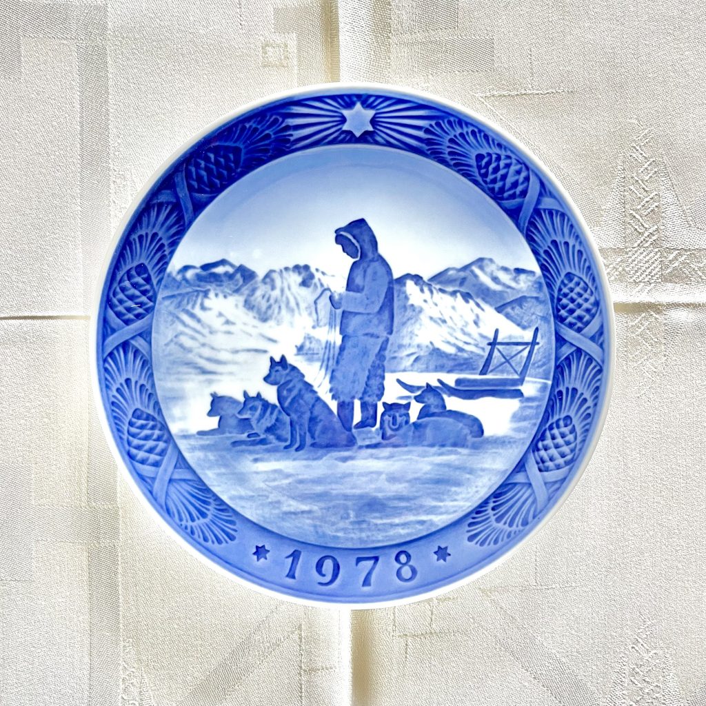 Jultalllrik 1978 Royal Copenhagen ?Rast på slæderejsen?
