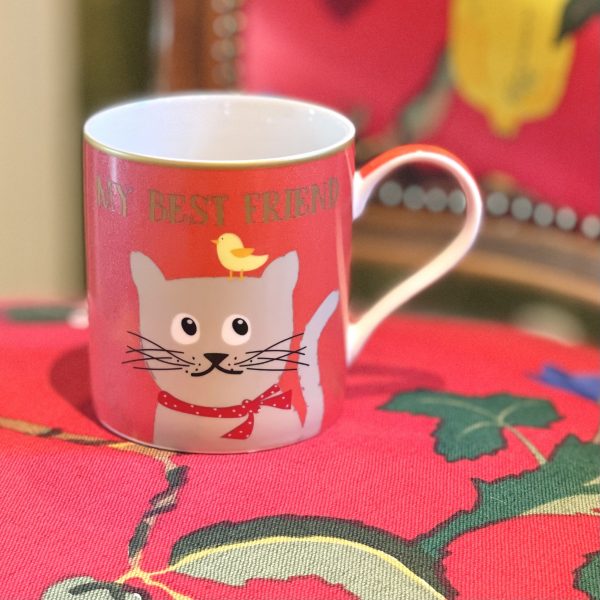 Kopp av porslin katt ?My best friend?