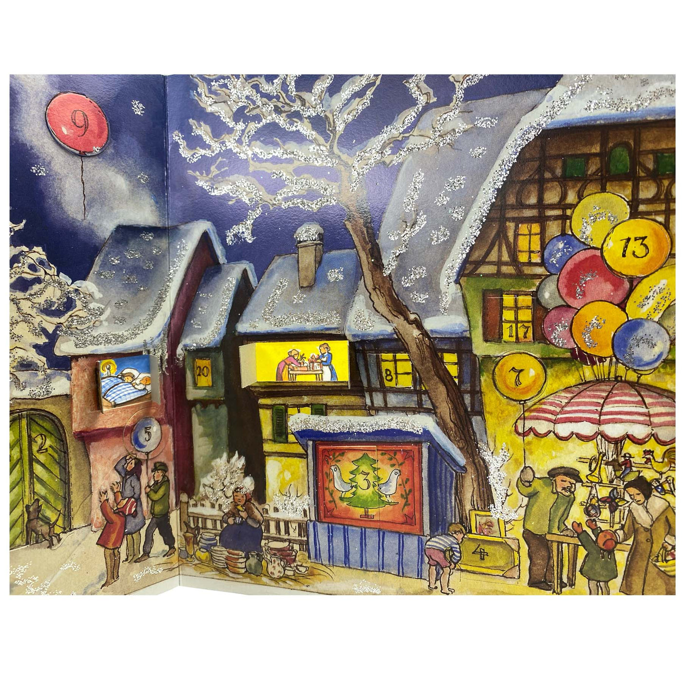 Adventskalender utvikbar 3D kyrka 1956 - Bild 3