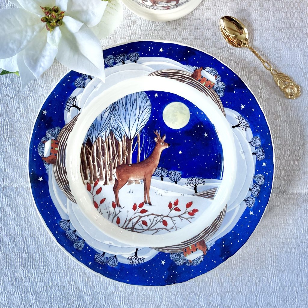 Assiett Emma Bridgewater Rådjur vinter 2:a sortering