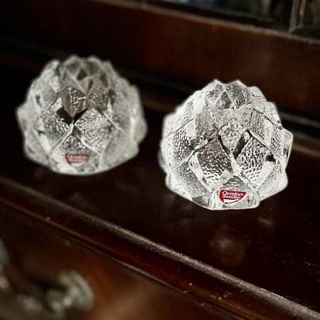 Ett par ljusstakar ?Nimbus? Berit Johansson för Orrefors