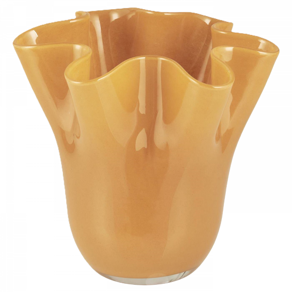 Vas vågig kant gul/ockra