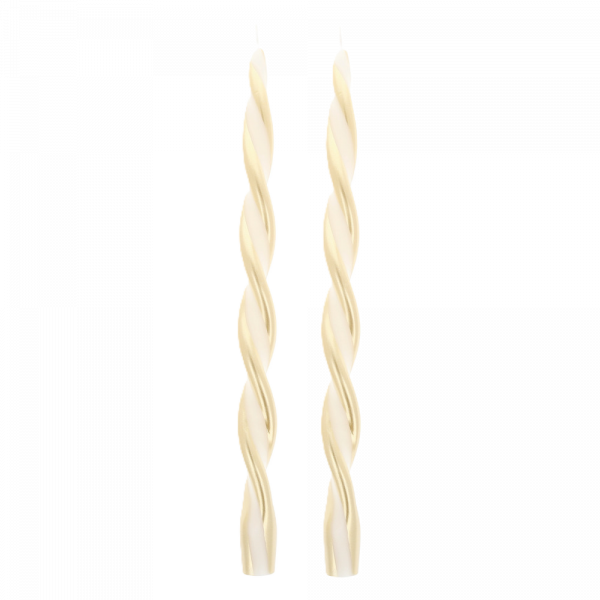 2-pack snurrat ljus GULD