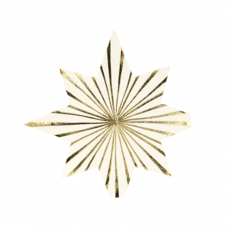 Servetter Stjärna med guldränder