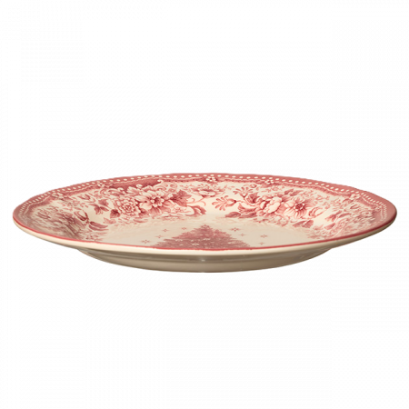 Middagstallrik rosa jul