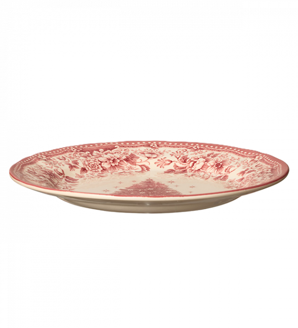 Middagstallrik rosa jul