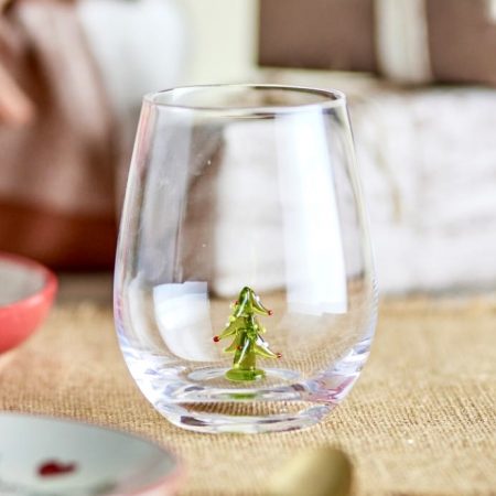 Glas med julgran