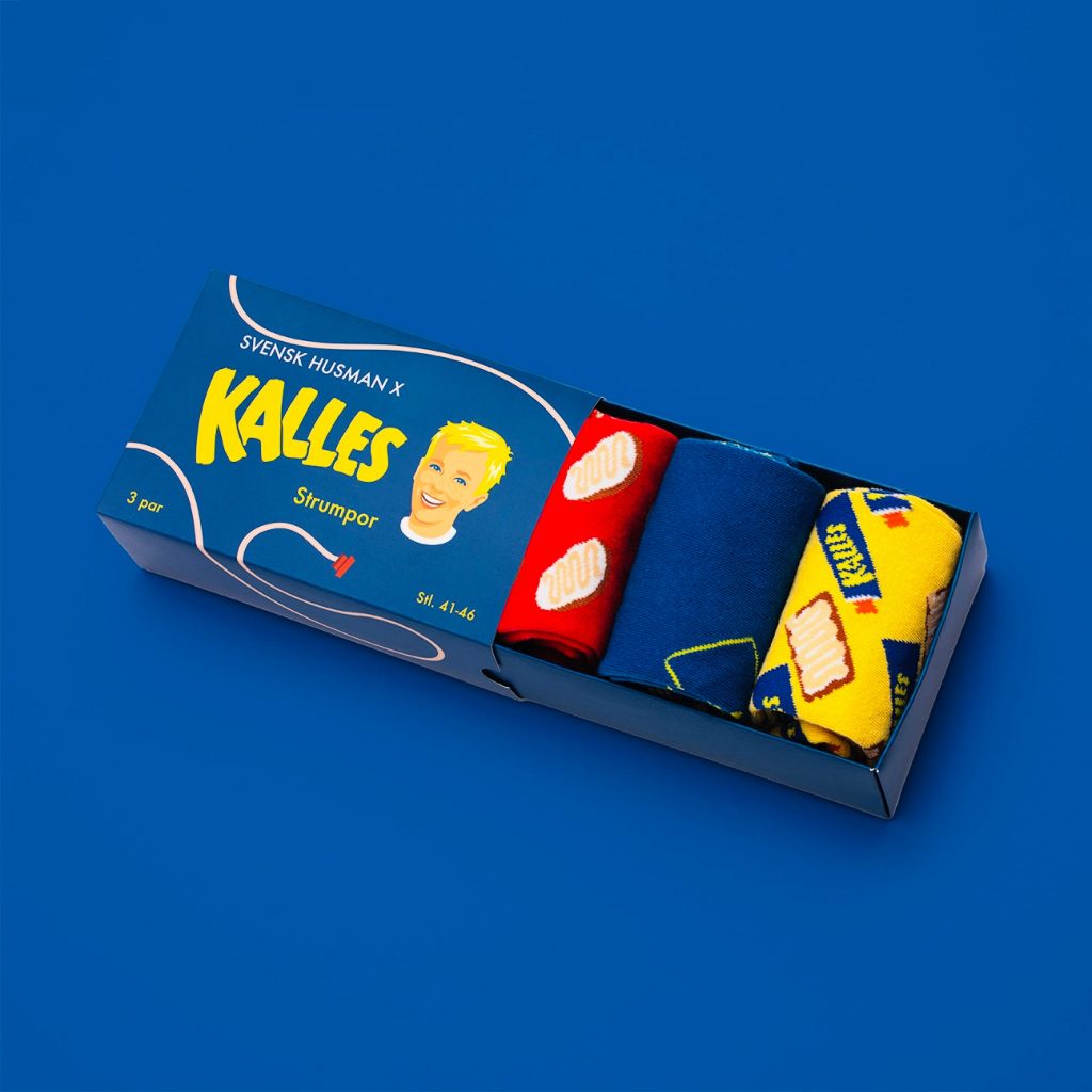 Strumpor 3-pack Kalles kaviar box stl. 41-46