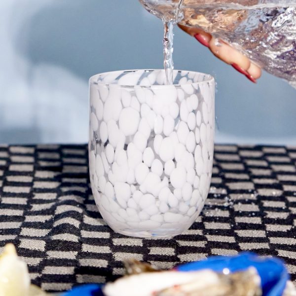 Glas ?Messy? vit Byon