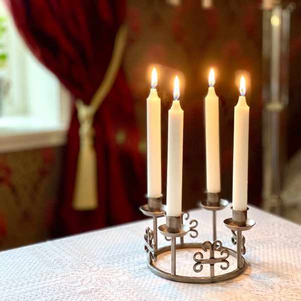 Adventsljusstake järn grafitgrå