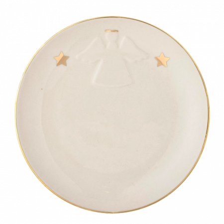 Assiett med guldkant ?Ängel?